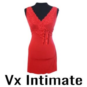 Vx Intimates Fine Lingerie Red Nightie Gown